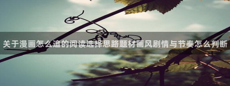 樱花日语实用表达：关于漫画怎么追的阅读选择思路题材画风剧情与节奏怎么判断